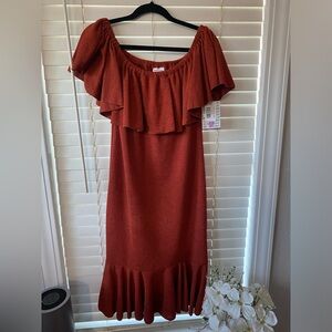 LuLaRoe Rust Midi Dress